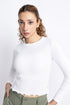 The White Cropped Ribbed T-Shirt